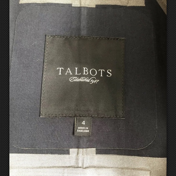 Talbots Women's Black Trench Jacket Cotton Size 4 - Picture 7 of 7
